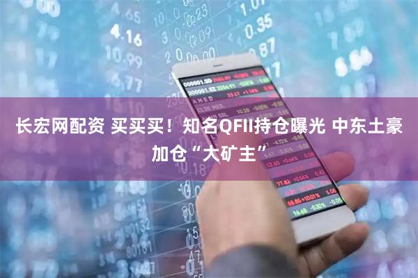 长宏网配资 买买买！知名QFII持仓曝光 中东土豪加仓“大矿主”